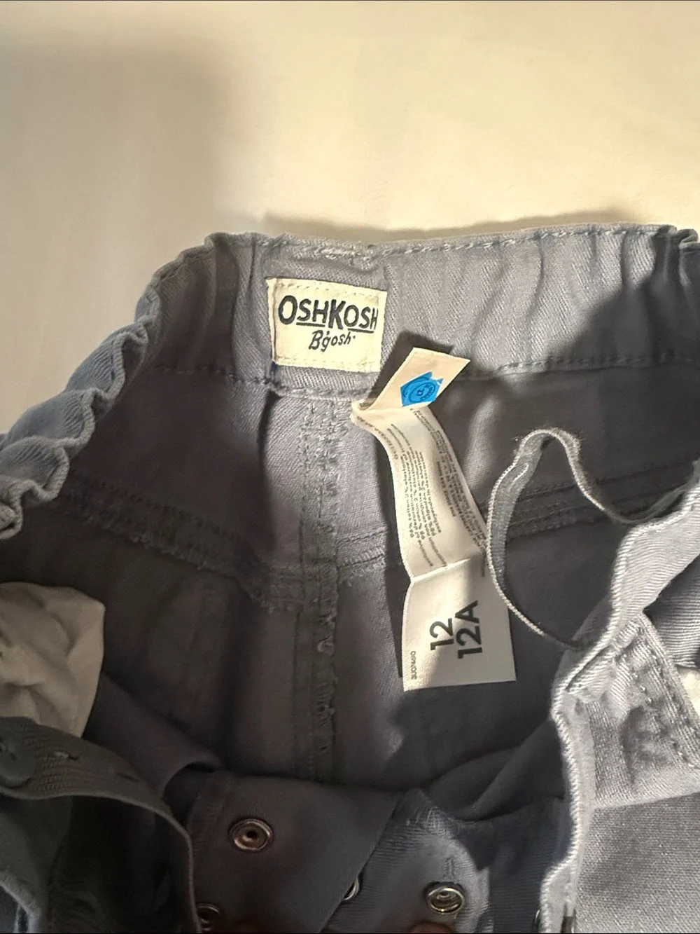 OshKosh B'gosh Boys' Gray Button-Fly Chino Pants